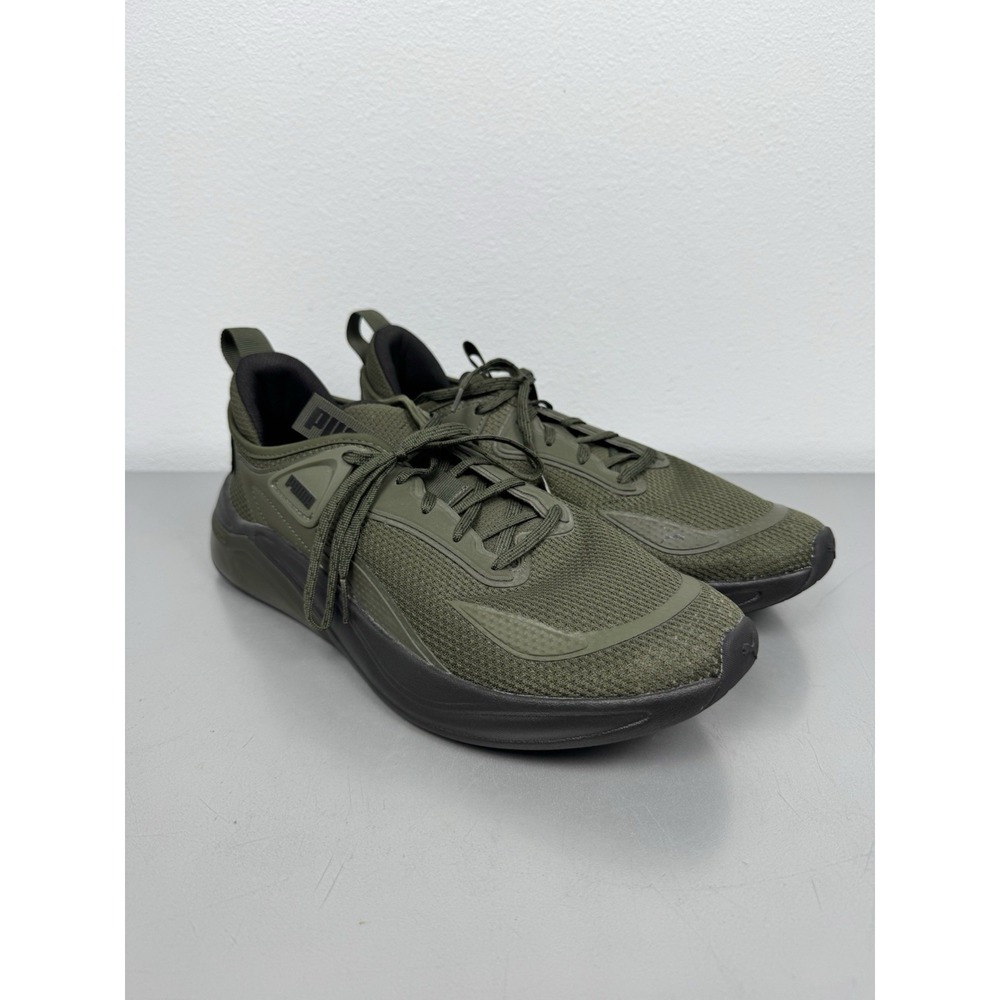 Puma Cell Thrill Dash Shoes Mens 11 Olive Green Black Running Sneakers 310168-08